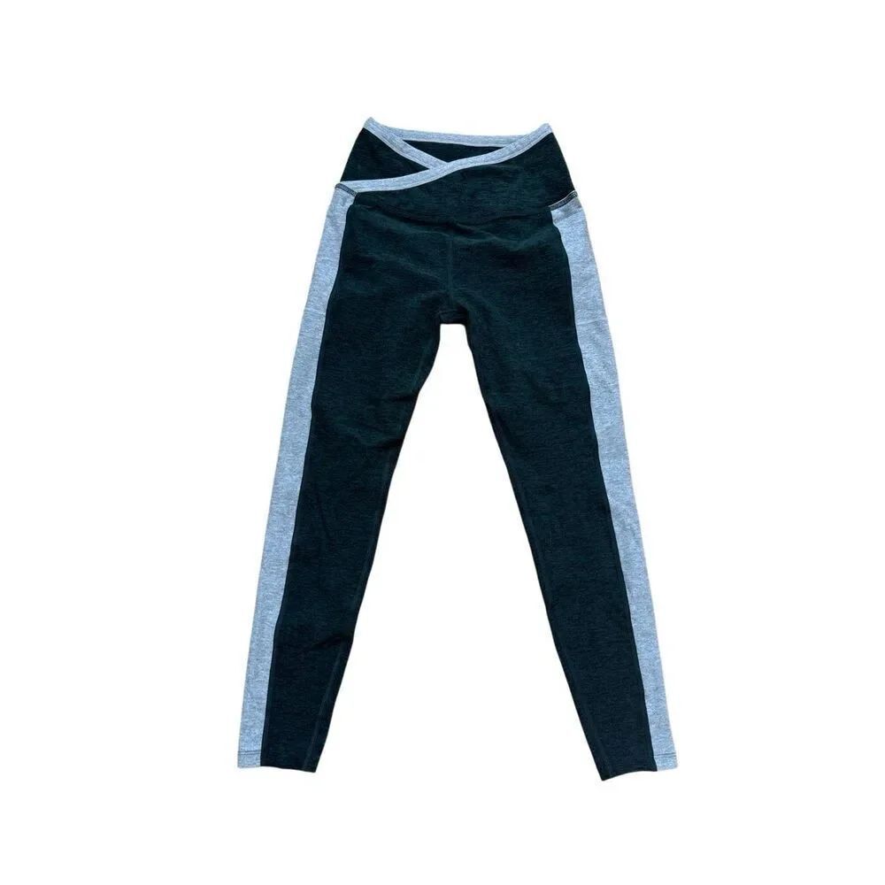 Beyond Yoga Spacedye On Block High Waisted MIDI Leggings Green Gray Small - Picture 3 of 5